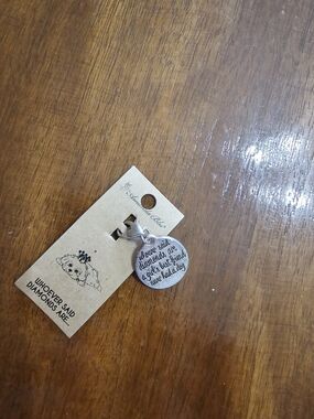 Amanda Blu Silver Tone Round Charm Dog Puppy Charm